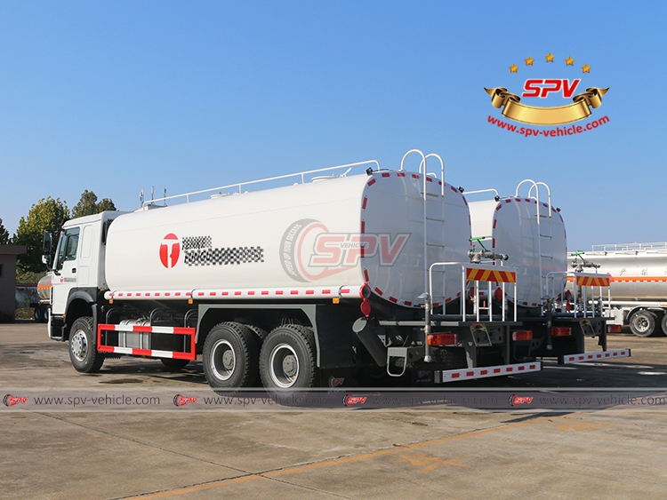SPV-vehicle - 25,000 Litres Water Sprinkler Truck SINOTRUK - Left Back Side View